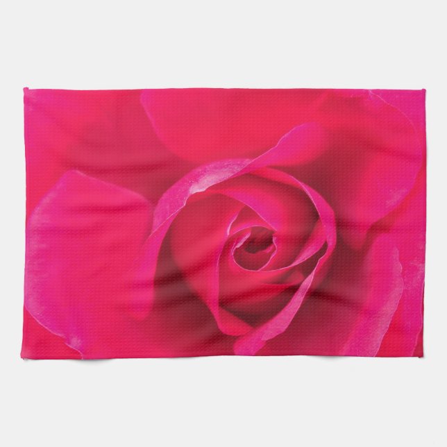Linge De Cuisine Rouge romantique Rose rose v2 (Horizontal)
