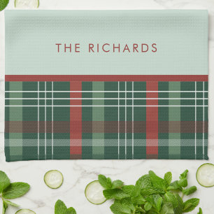 Linge De Cuisine Rouge rustique et vert stylé plaid de Buffalo Noël