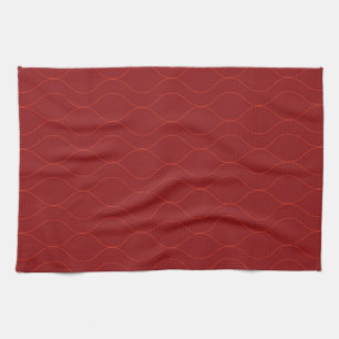 Linge De Cuisine Rouge, simple, élégant, cool vague abstraction art