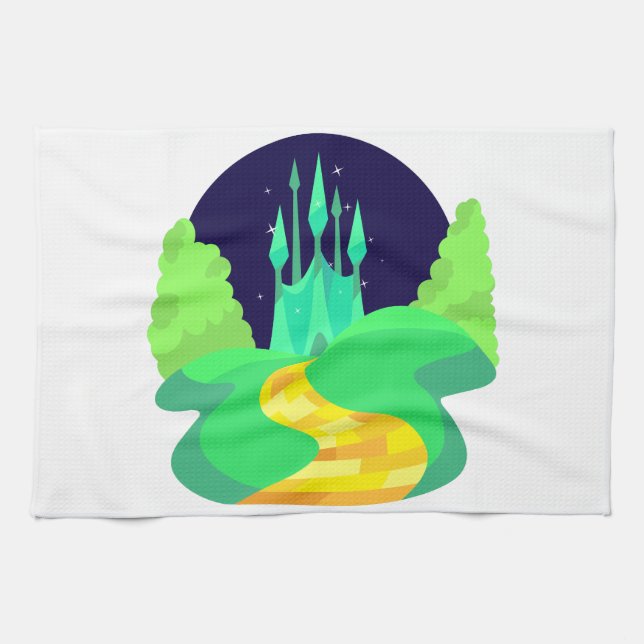 Linge De Cuisine route en brique jaune (Horizontal)