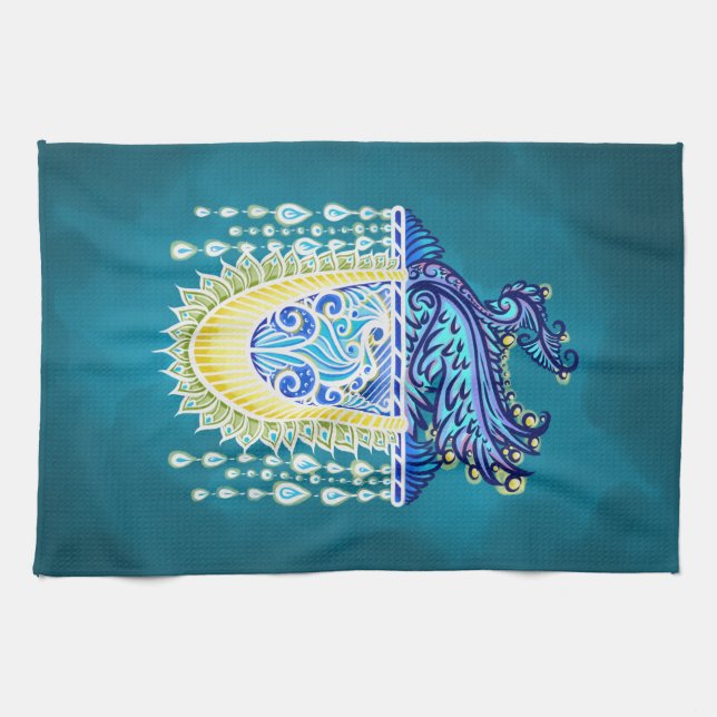 Linge De Cuisine Royal Peacock Radiance (Horizontal)