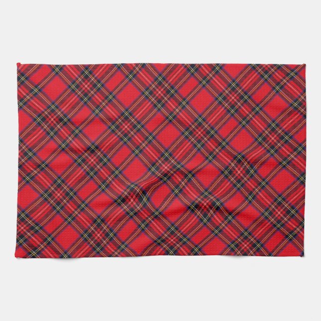 Linge De Cuisine Royal Stewart tartan rouge noir plaid (Horizontal)