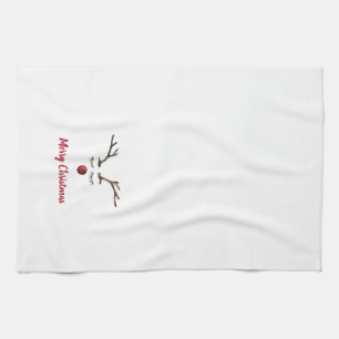 Linge De Cuisine Rudolph Red Nose Reindeer 