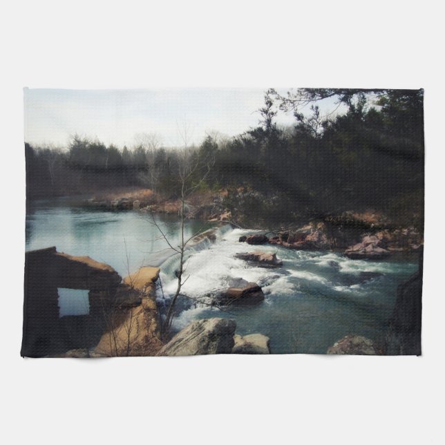 Linge De Cuisine Ruisseau de Marble (Horizontal)