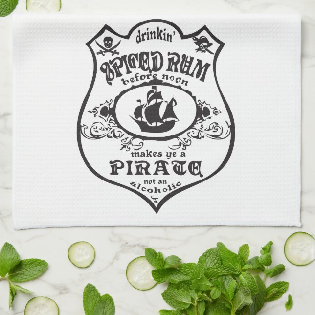 Linge De Cuisine Rum épicé Pirate Boisson Thunder_Cove (Plié)