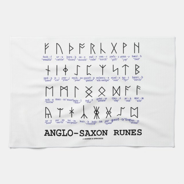 Linge De Cuisine Runes anglo-saxonnes (cryptographie de (Horizontal)