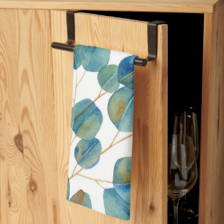 Linge De Cuisine Russe Aquarelle Eucalyptus Feuilles