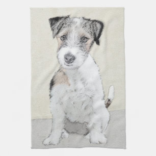 Linge De Cuisine Russell Terrier Peinture rugueuse - Art Chien orig