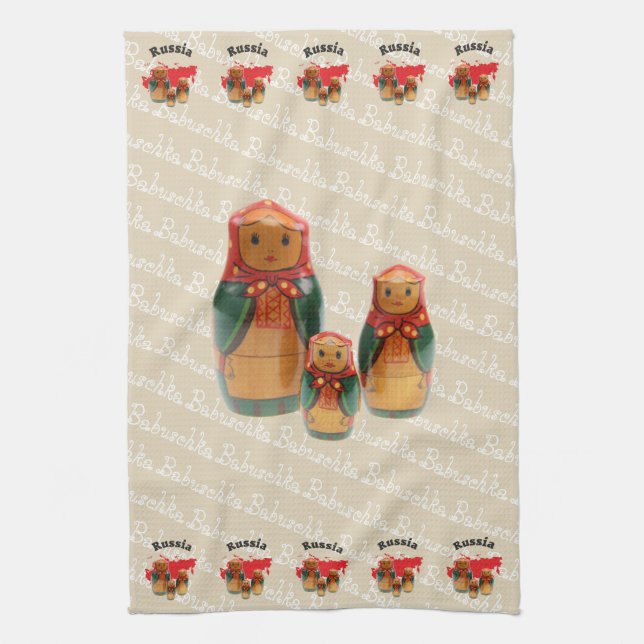 Linge De Cuisine Russie - Poupées russes Babuschka (Vertical)