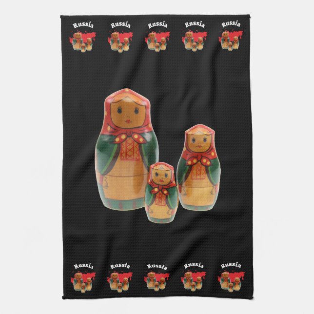 Linge De Cuisine Russland - Russia Babuschka Geschirrtücher (Vertical)