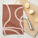 Linge De Cuisine Rust Terracotta Moderne Ligne minimes Brush Stroke<br><div class="desc">Moyenne Siècle Abstrait Brush Strokes - Ligne Minimale - Rouille / Tons Terre Terracotta.</div>