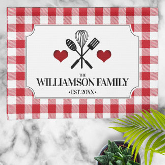 Linge De Cuisine Rustic Country Kitchen Nom de famille