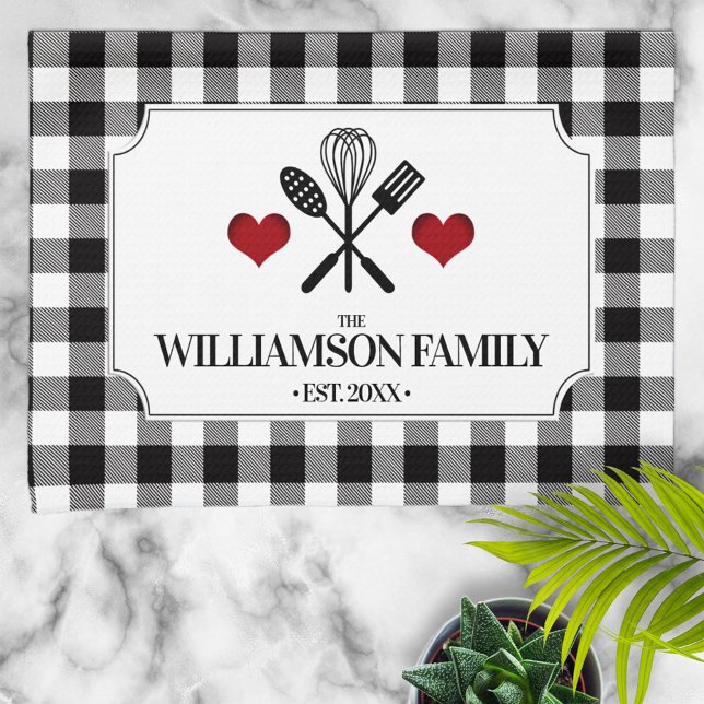 Linge De Cuisine Rustic Country Kitchen Nom de famille (Créateur téléchargé)