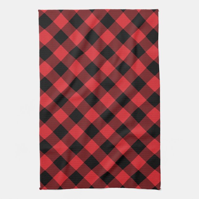 Linge De Cuisine Rustic Red and Black Buffalo Plaid (Vertical)