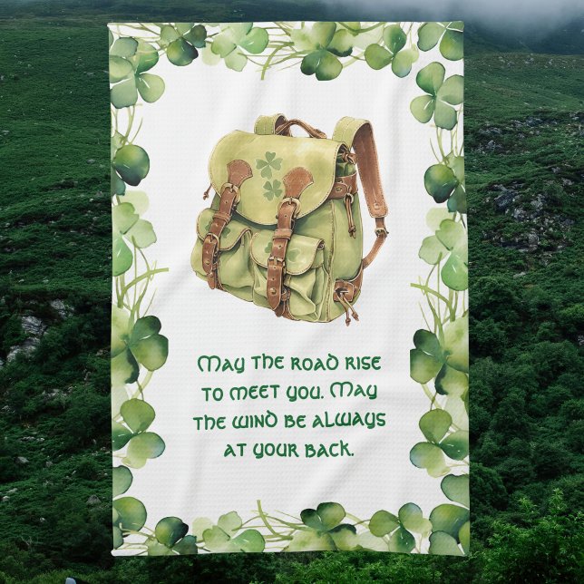 Linge De Cuisine Sac à dos Que la route s'élève Saint Patrick irlan (Créateur téléchargé)