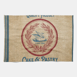Linge De Cuisine Sac vintage à farine de pâtisserie de gâteau de