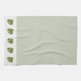 Linge De Cuisine Sage Green Monstera Botanical Decor Minimal Art
