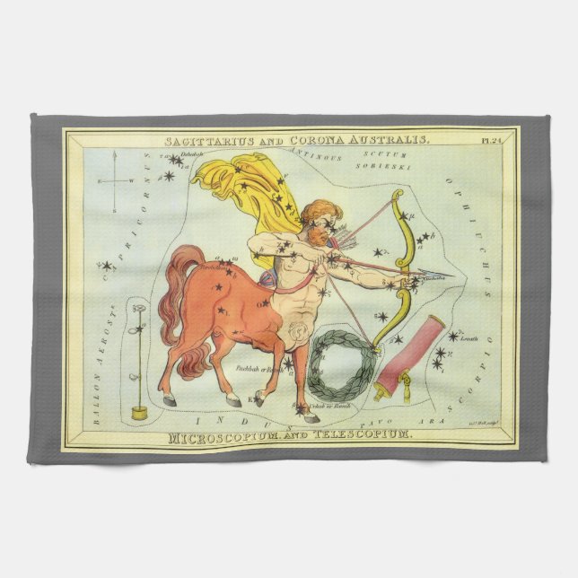 Linge De Cuisine Sagittaire, Constellation Ancienne Miroir d'Urania (Horizontal)