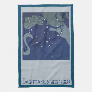 Linge De Cuisine Sagittaire Constellation Astrologie Vintage Zodiaq