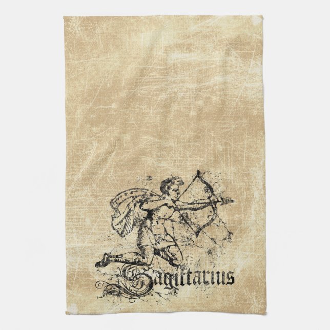 Linge De Cuisine Sagittaire zodiaque vintage (Vertical)