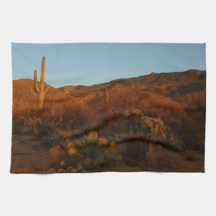 Linge De Cuisine Saguaro Sunset I Arizona Désert Paysage