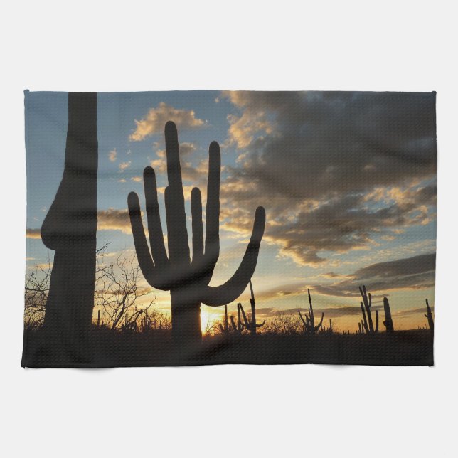 Linge De Cuisine Saguaro Sunset II Arizona (Horizontal)
