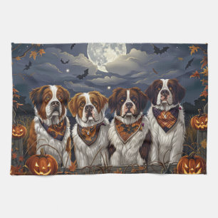 Linge De Cuisine Saint Bernard Halloween Éffrayant
