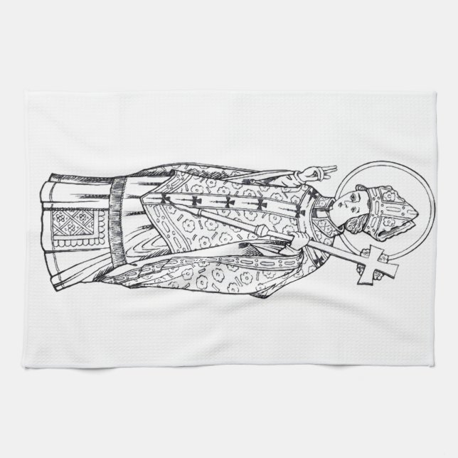 Linge De Cuisine Saint Deiniol Abbé et Évêque (Horizontal)
