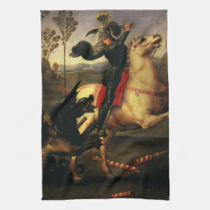 Linge De Cuisine Saint Georges combattant le Dragon de Raphaël Sanz