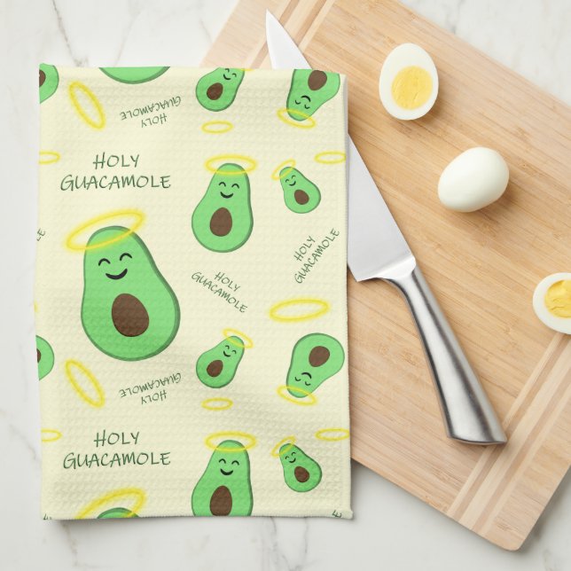 Linge De Cuisine Saint-Guacamole mignon avocat (Quart Plié)