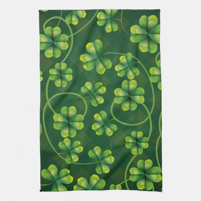 Linge De Cuisine Saint Patrick's Day Shamrock Plaid (Vertical)