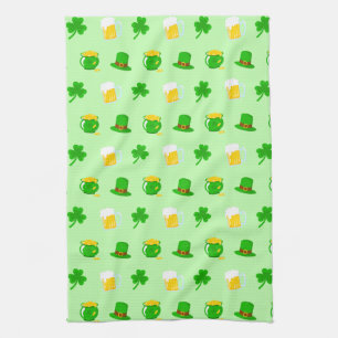 Linge De Cuisine Saint Patrick's Day Shamrock Pot of Gold Celtic Kn