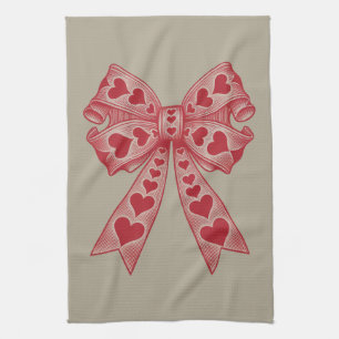Linge De Cuisine Saint-Valentin Cœur Coquette nœud Rétro Saint-Vale