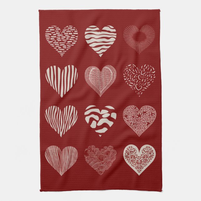 Linge De Cuisine Saint-Valentin Cœurs Neuf Cœurs Amour de la Saint- (Vertical)