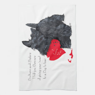 Linge De Cuisine Saint-Valentin Terrier Écossais