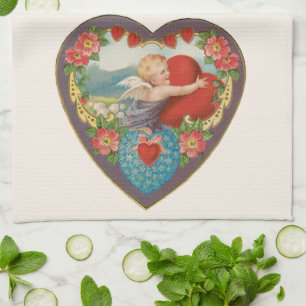 Linge De Cuisine Saint-Valentin vintage, cœurs de chérubin victorie