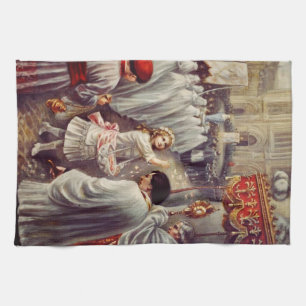 Linge De Cuisine Sainte Thérèse jetant des roses Corpus Domini Beau