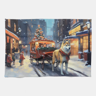 Linge De Cuisine Saison de Noël Akita