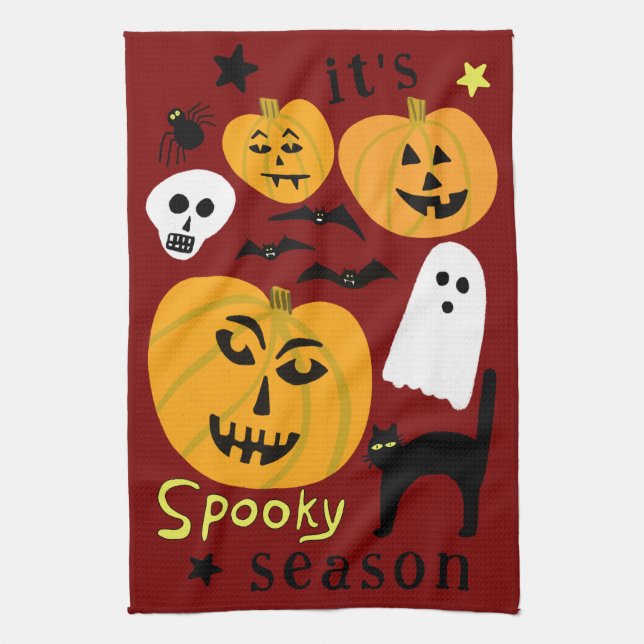 Linge De Cuisine Saison éffrayante Citrouilles Ghost Bat HALLOWEEN  (Vertical)