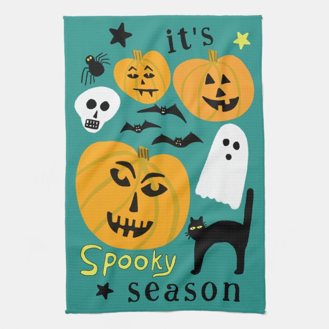 Linge De Cuisine Saison éffrayante Citrouilles Ghost Bat HALLOWEEN  (Vertical)