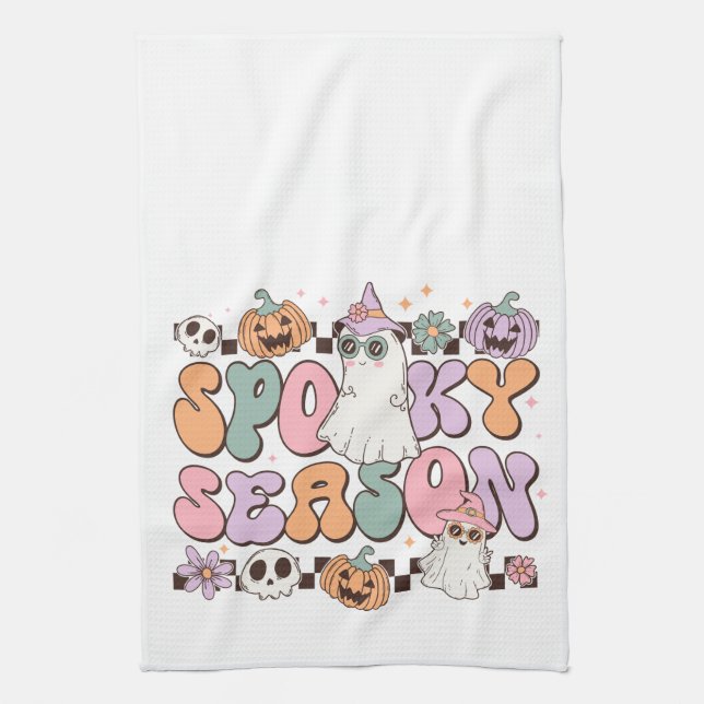 Linge De Cuisine Saison Éffrayante des fantômes d'Halloween (Vertical)