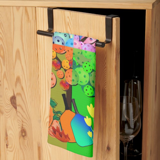 Linge De Cuisine Saison Toujours Pickleball hiver printemps été aut (Pliage en tiers)