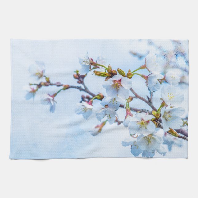 Linge De Cuisine Sakura - Fleur de cerisier japonaise (Horizontal)