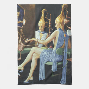 Linge De Cuisine Salon de beauté de science-fiction vintage Spa Man