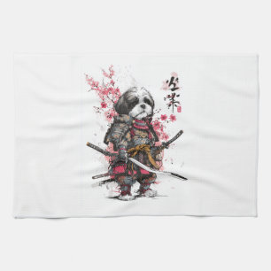 Linge De Cuisine Samouraï Shih Tzu � Chien Guerrier Épique