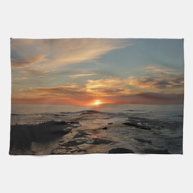 Linge De Cuisine San Diego Sunset II California Seascape (Horizontal)