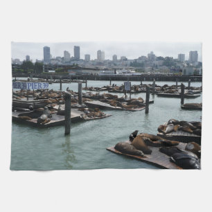 Linge De Cuisine San Francisco et Otaries de Pier 39 Ciel de la Vil
