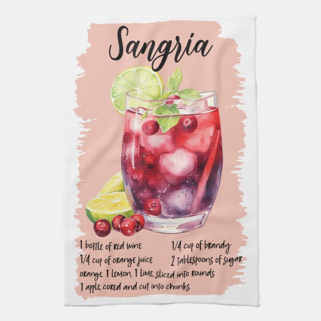 Linge De Cuisine Sangria Cocktail Recette (Vertical)
