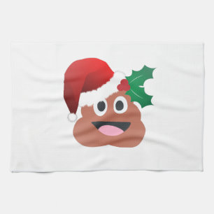 Linge De Cuisine santa claus poop emoji