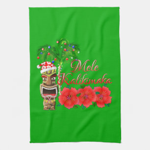 Linge De Cuisine Santa Claus Tiki Mele Kalikimaka
